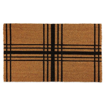 MADE4MANSIONS 18 x 30 in. Black Farmhouse Plaid Doormat MA2567616